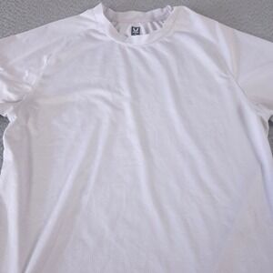 ASRV Shirt Mens Large White AeroSilver Established Tee Performance Short Sleeve